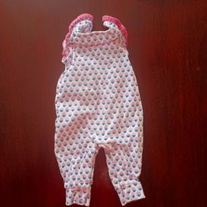 Carter's Pink Patterned Jumpsuit (Size 0-3 months)